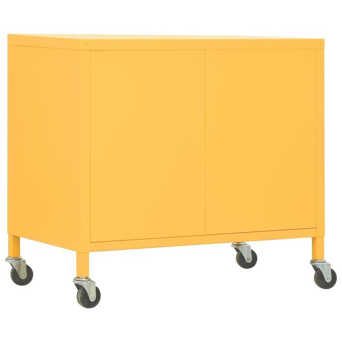 Armoire de rangement Jaune moutarde 60x35x56 cm Acier - Photo n°5