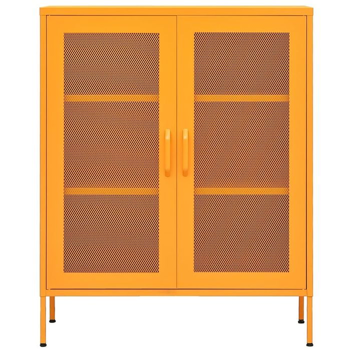 Armoire de rangement Jaune moutarde 80x35x101,5 cm Acier 2 - Photo n°3