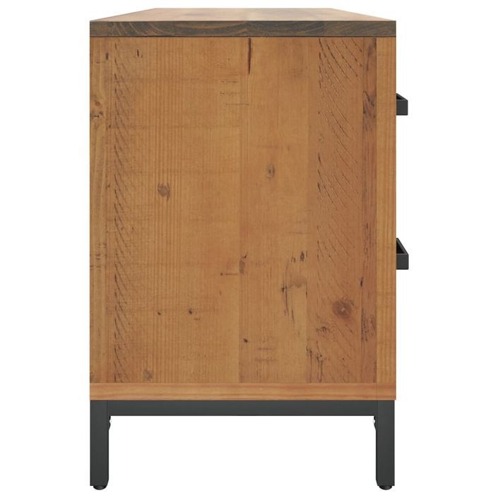 Armoire de rangement Marron 110x30x45 cm Bois de pin massif - Photo n°5