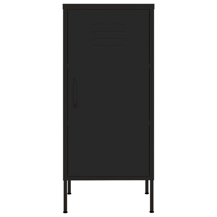 Armoire de rangement Noir 42,5x35x101,5 cm Acier - Photo n°3