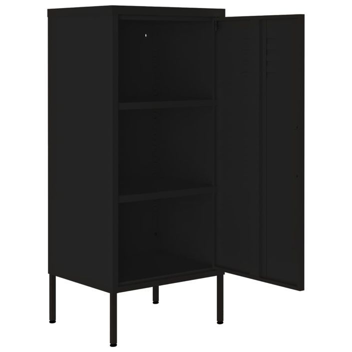 Armoire de rangement Noir 42,5x35x101,5 cm Acier - Photo n°6