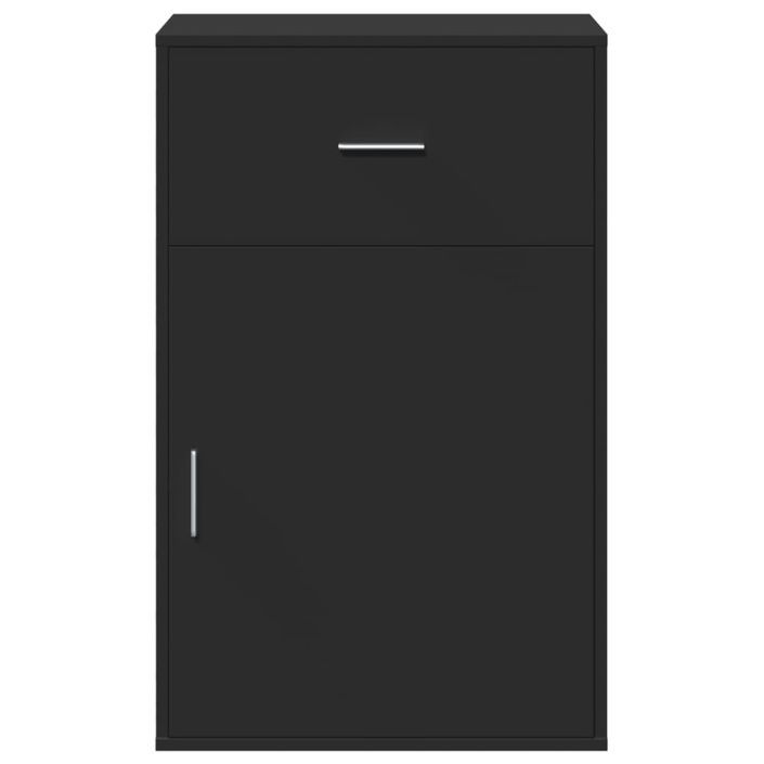 Armoire de rangement noir 56,5x39x90 cm bois d'ingénierie - Photo n°5