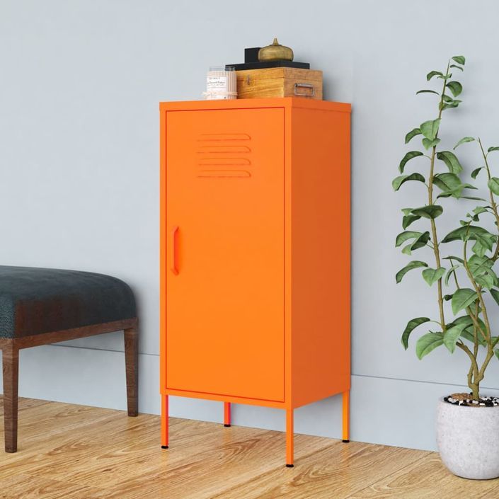 Armoire de rangement Orange 42,5x35x101,5 cm Acier 2 - Photo n°2