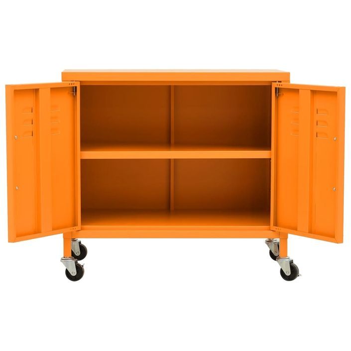 Armoire de rangement Orange 60x35x49 cm Acier - Photo n°5