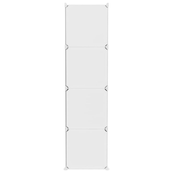 Armoire de rangement pour enfants avec 10 cubes Blanc PP - Photo n°4