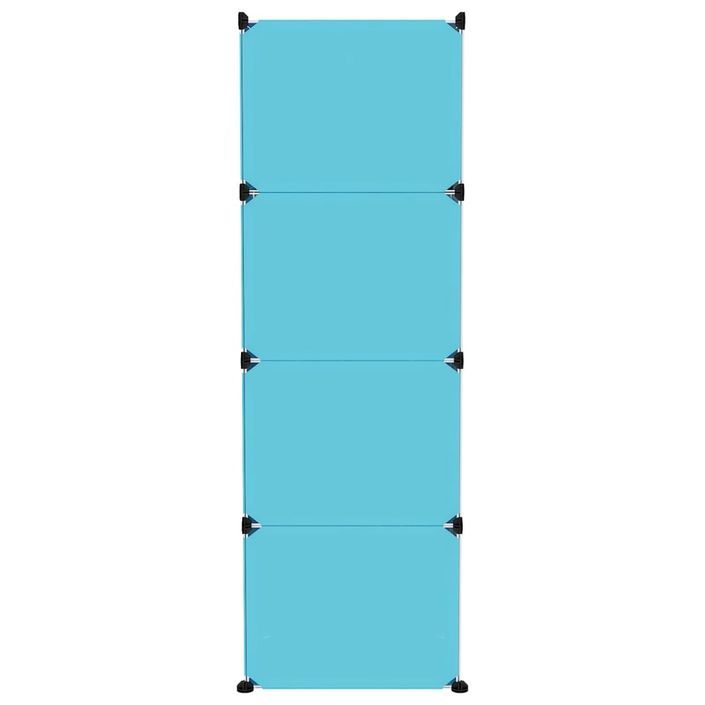 Armoire de rangement pour enfants avec 12 cubes Bleu PP - Photo n°4