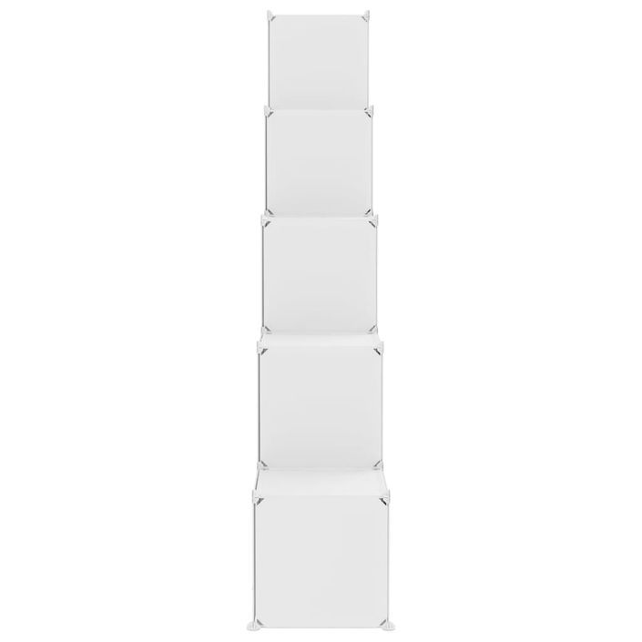 Armoire de rangement pour enfants avec 15 cubes Blanc PP - Photo n°4