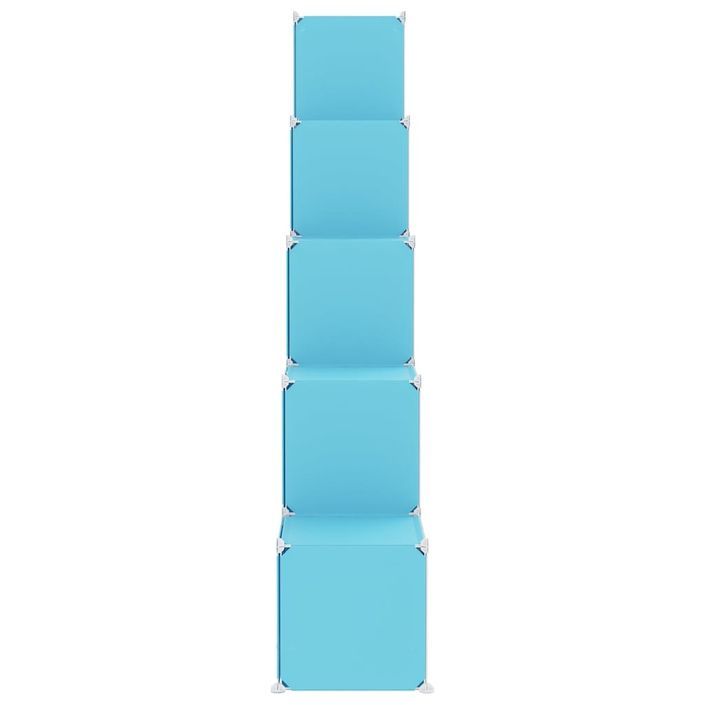 Armoire de rangement pour enfants avec 15 cubes Bleu PP - Photo n°4
