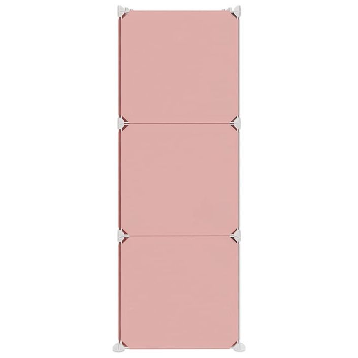 Armoire de rangement pour enfants avec 6 cubes Rose PP - Photo n°4