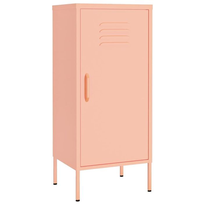 Armoire de rangement Rose 42,5x35x101,5 cm Acier - Photo n°2