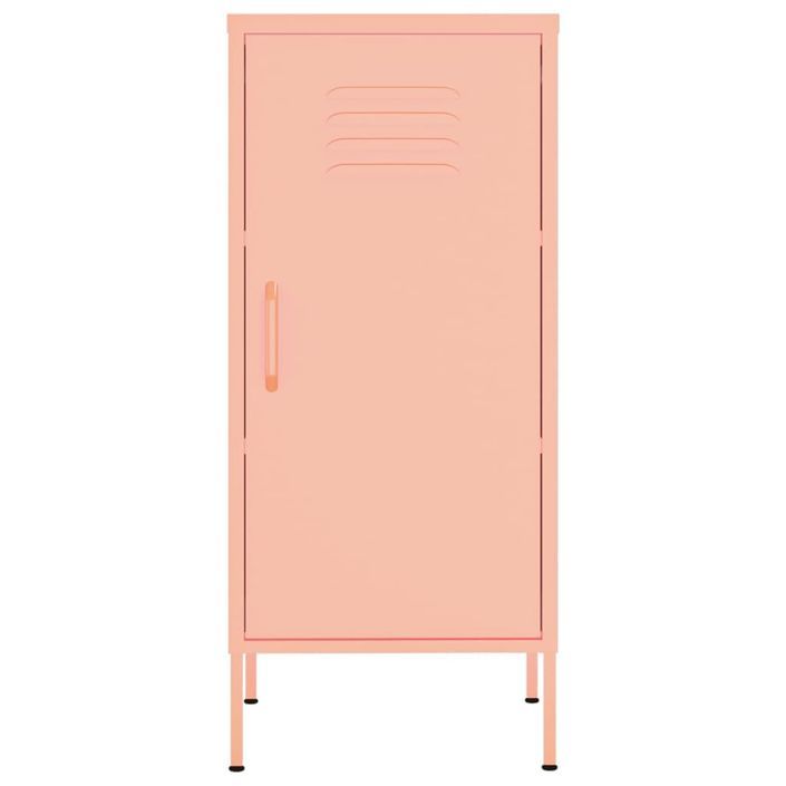 Armoire de rangement Rose 42,5x35x101,5 cm Acier - Photo n°3