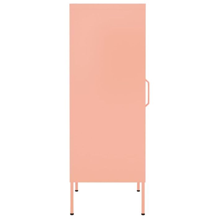 Armoire de rangement Rose 42,5x35x101,5 cm Acier - Photo n°4