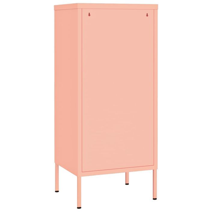 Armoire de rangement Rose 42,5x35x101,5 cm Acier - Photo n°5