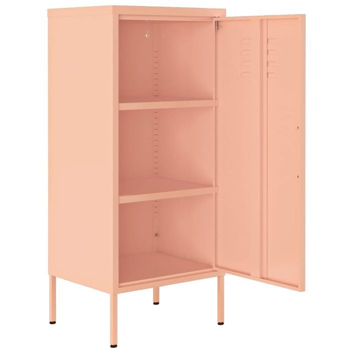 Armoire de rangement Rose 42,5x35x101,5 cm Acier - Photo n°6