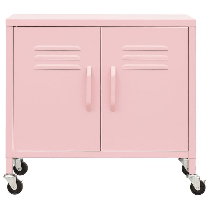 Armoire de rangement Rose 60x35x56 cm Acier - Photo n°3