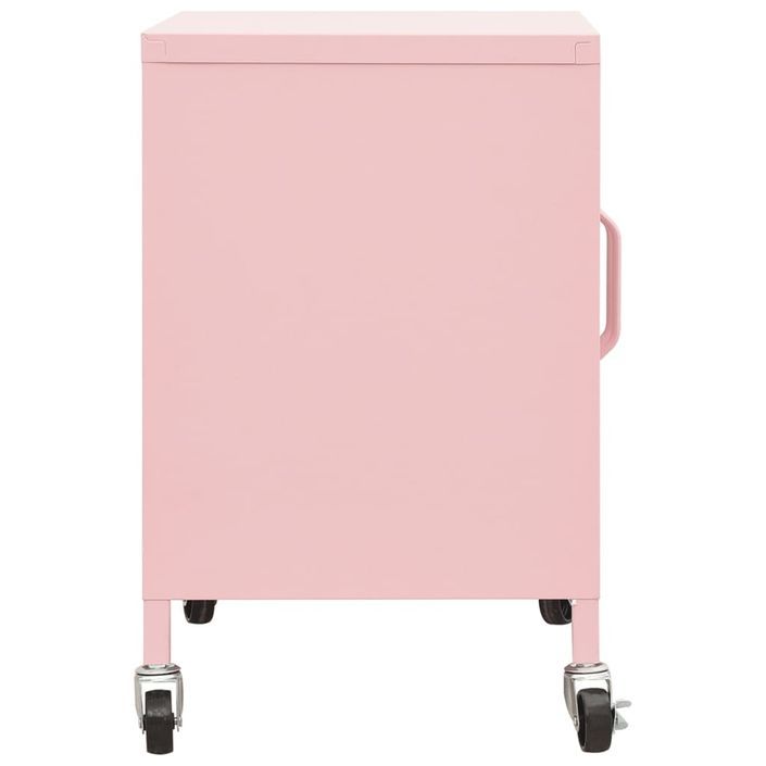 Armoire de rangement Rose 60x35x56 cm Acier - Photo n°4