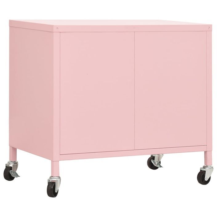 Armoire de rangement Rose 60x35x56 cm Acier - Photo n°5