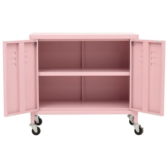 Armoire de rangement Rose 60x35x56 cm Acier - Photo n°6