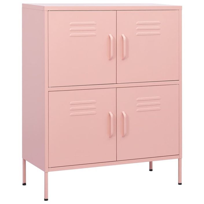 Armoire de rangement Rose 80x35x101,5 cm Acier - Photo n°1