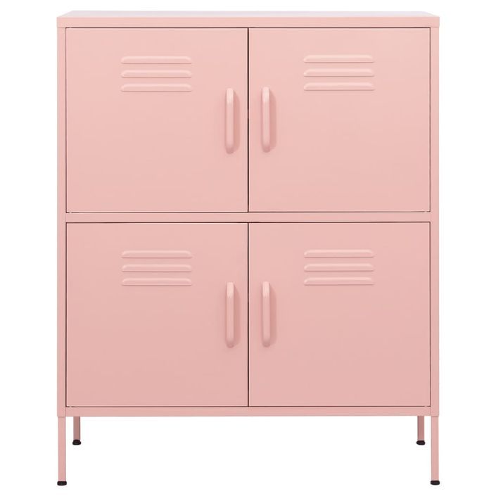 Armoire de rangement Rose 80x35x101,5 cm Acier - Photo n°3