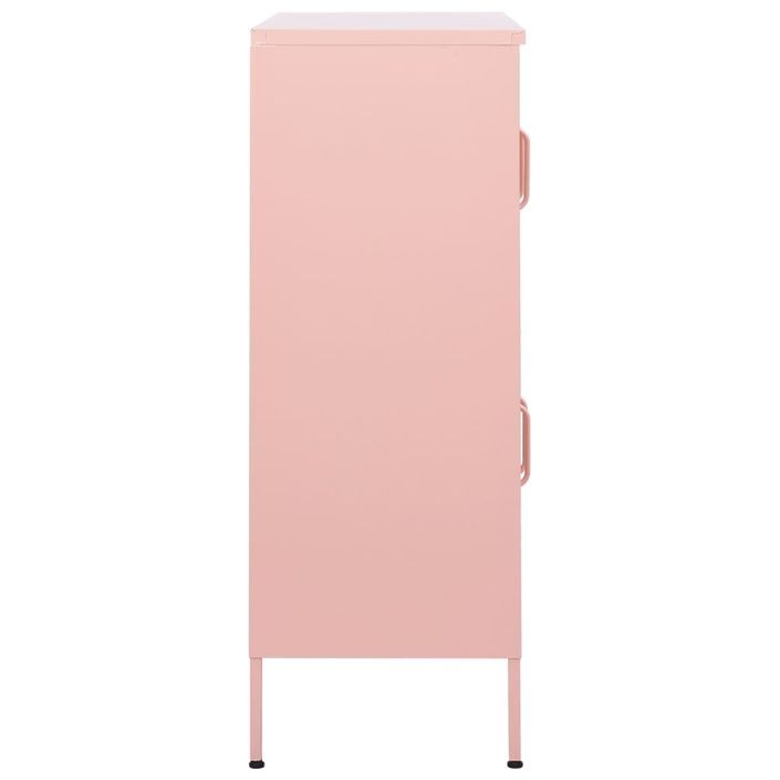 Armoire de rangement Rose 80x35x101,5 cm Acier - Photo n°4