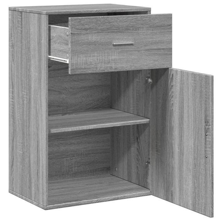 Armoire de rangement sonoma gris 56,5x39x90 cm bois ingénierie - Photo n°4