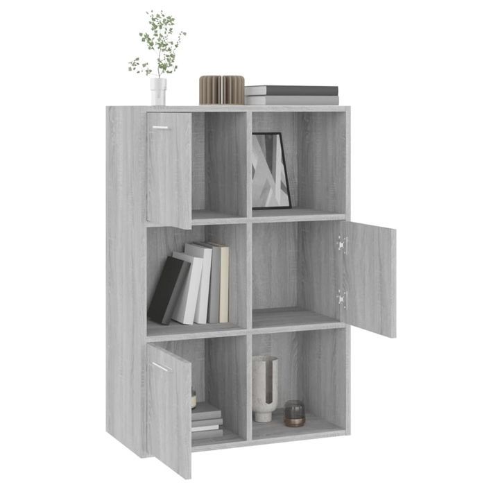 Armoire de rangement Sonoma gris 60x29,5x90 cm - Photo n°8