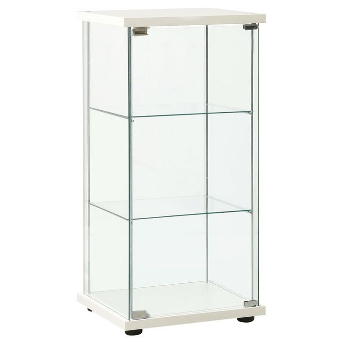 Armoire de rangement Verre trempé Blanc - Photo n°1