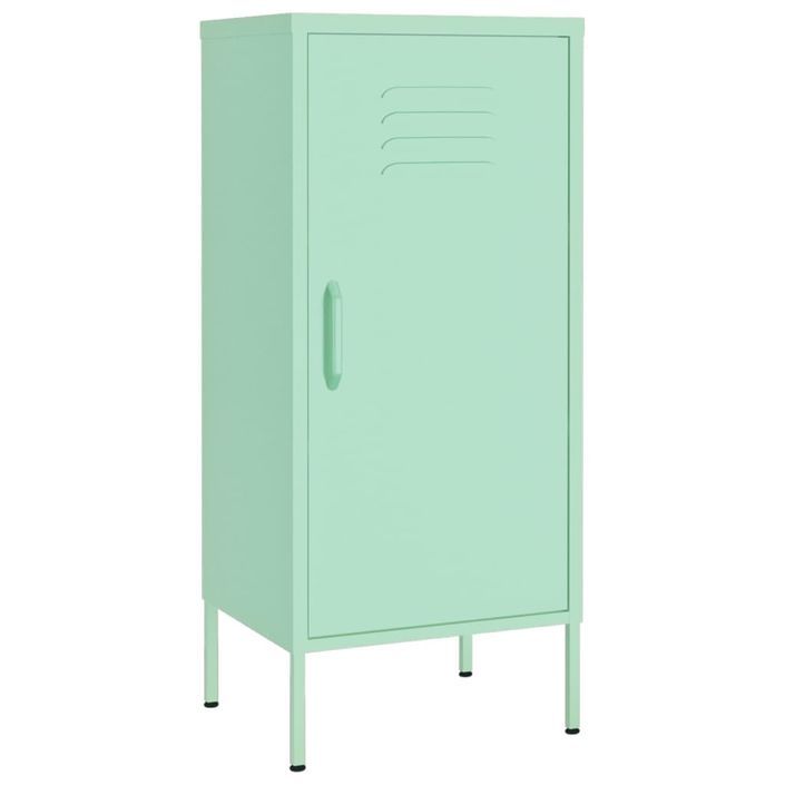 Armoire de rangement Vert menthe 42,5x35x101,5 cm Acier - Photo n°2