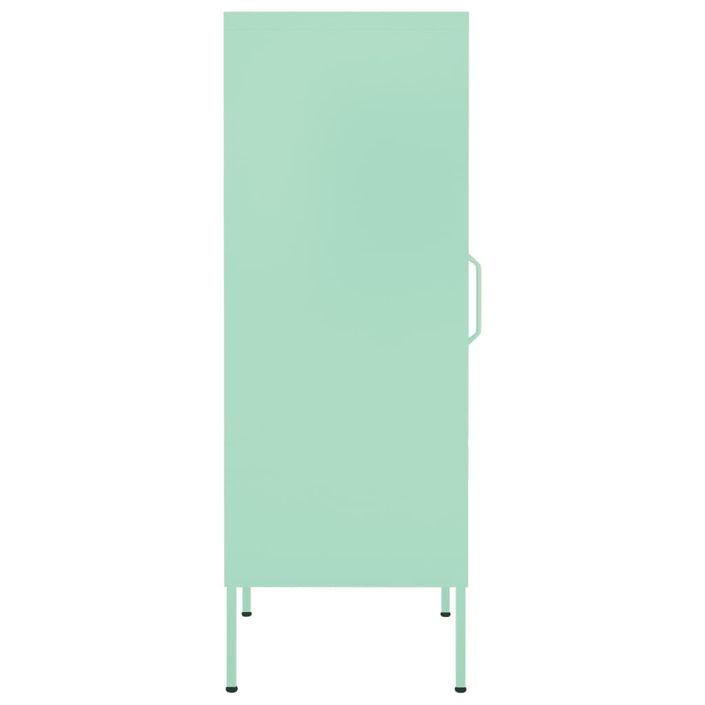 Armoire de rangement Vert menthe 42,5x35x101,5 cm Acier - Photo n°4