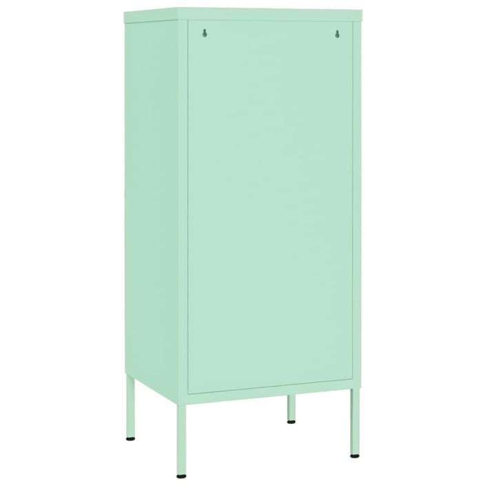 Armoire de rangement Vert menthe 42,5x35x101,5 cm Acier - Photo n°5