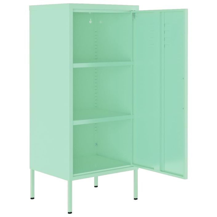 Armoire de rangement Vert menthe 42,5x35x101,5 cm Acier - Photo n°6