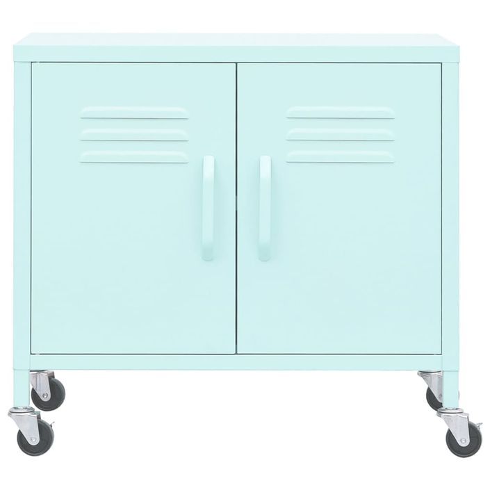 Armoire de rangement Vert menthe 60x35x49 cm Acier - Photo n°3