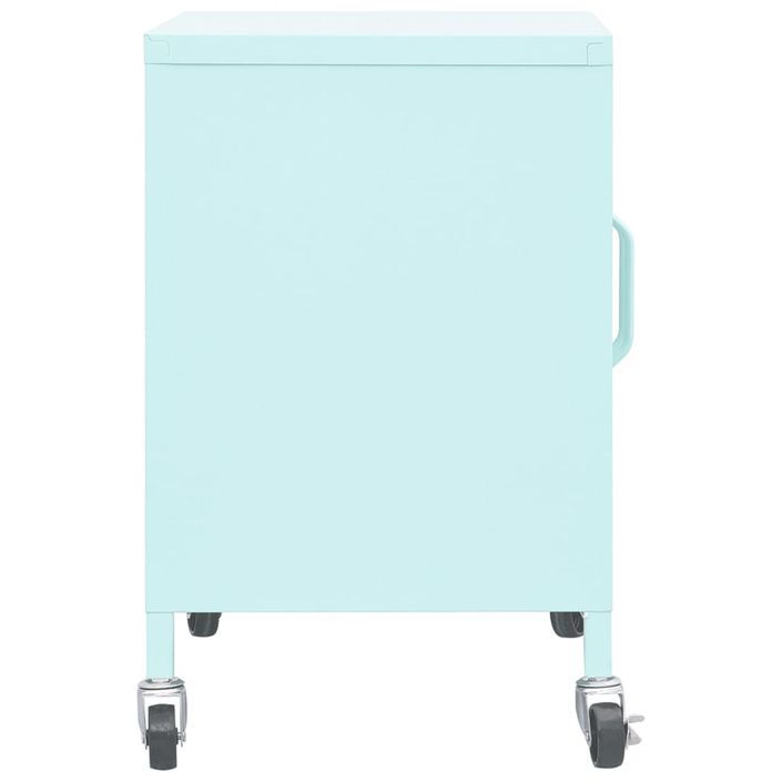 Armoire de rangement Vert menthe 60x35x49 cm Acier - Photo n°4