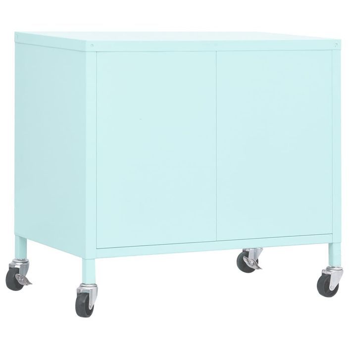 Armoire de rangement Vert menthe 60x35x49 cm Acier - Photo n°5