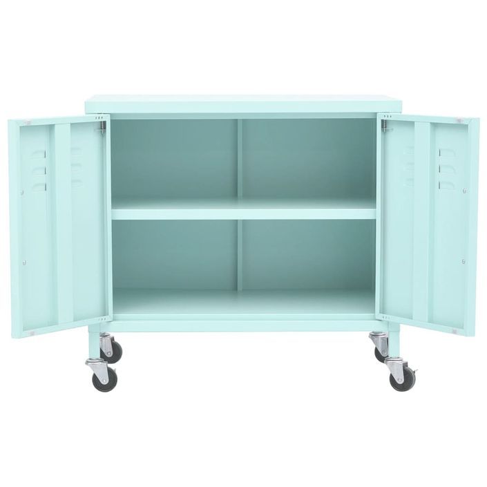 Armoire de rangement Vert menthe 60x35x49 cm Acier - Photo n°6