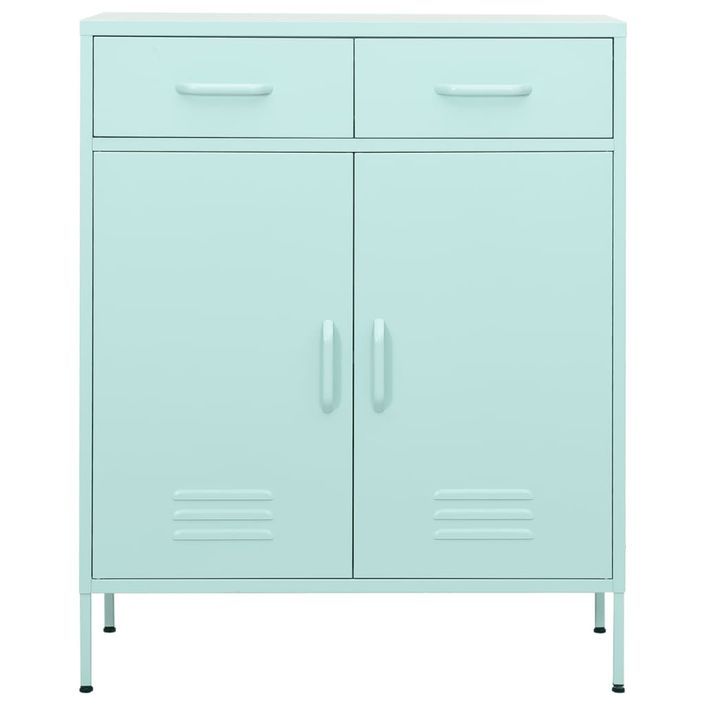 Armoire de rangement Vert menthe 80x35x101,5 cm Acier 4 - Photo n°2