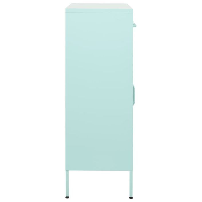 Armoire de rangement Vert menthe 80x35x101,5 cm Acier 4 - Photo n°3