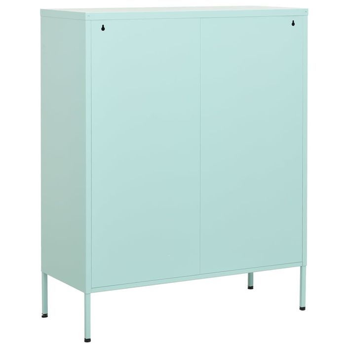 Armoire de rangement Vert menthe 80x35x101,5 cm Acier 4 - Photo n°4