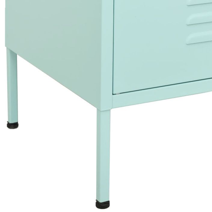 Armoire de rangement Vert menthe 80x35x101,5 cm Acier 4 - Photo n°7