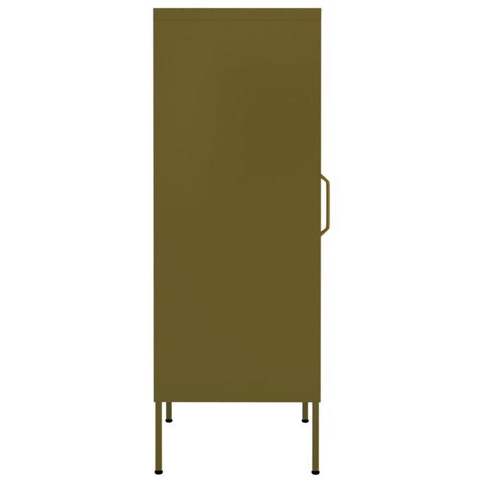 Armoire de rangement Vert olive 42,5x35x101,5 cm Acier 2 - Photo n°4