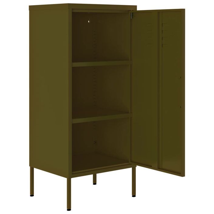 Armoire de rangement Vert olive 42,5x35x101,5 cm Acier 2 - Photo n°6