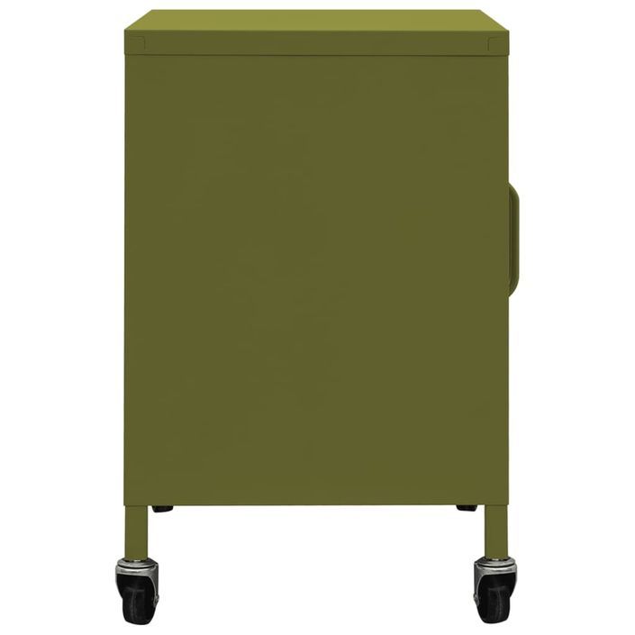 Armoire de rangement Vert olive 60x35x49 cm Acier - Photo n°4