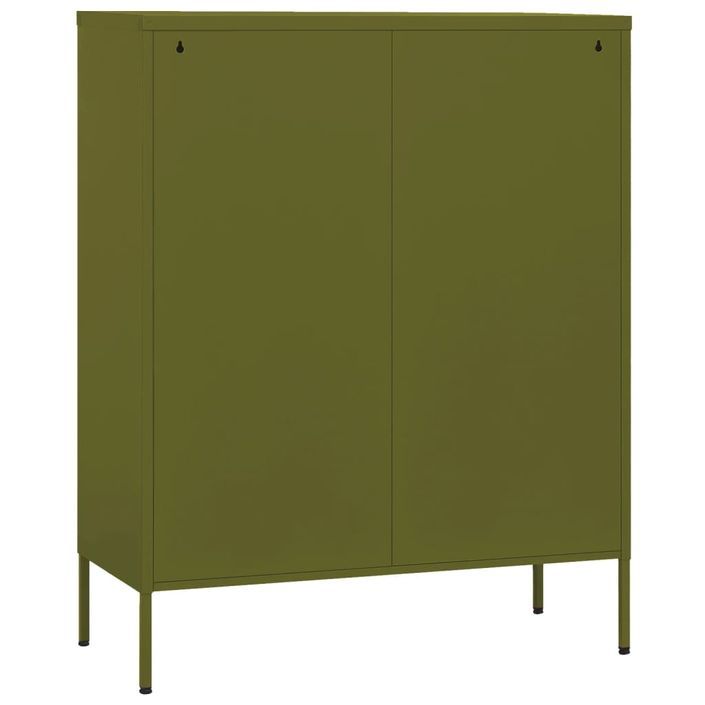 Armoire de rangement Vert olive 80x35x101,5 cm Acier 3 - Photo n°5