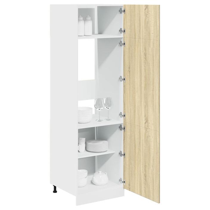 Armoire de réfrigérateur Chêne sonoma 60x57x207 cm - Photo n°4