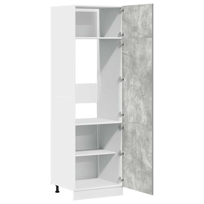 Armoire de réfrigérateur Gris béton 60x57x207 cm - Photo n°5