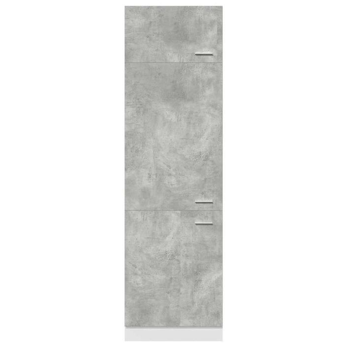 Armoire de réfrigérateur Gris béton 60x57x207 cm - Photo n°6