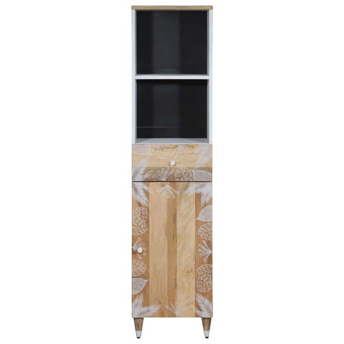 Armoire de salle de bain 38x33,5x160 cm bois massif de manguier - Photo n°2