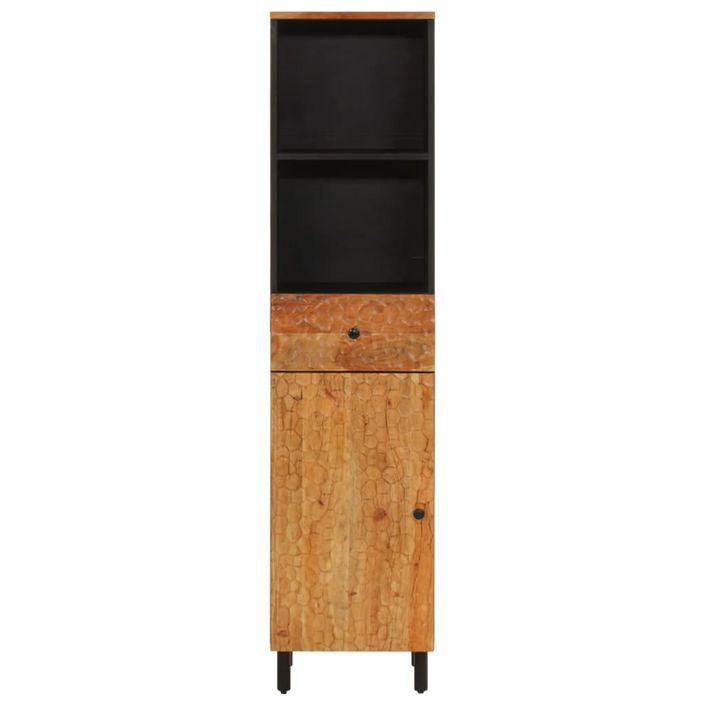 Armoire de salle de bain 38x33x160 cm bois massif d'acacia - Photo n°6