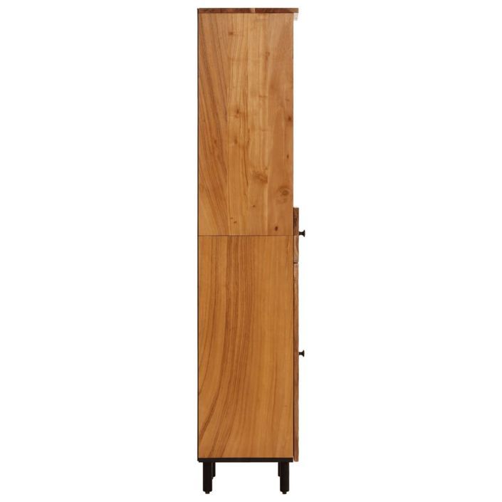 Armoire de salle de bain 38x33x160 cm bois massif d'acacia - Photo n°7